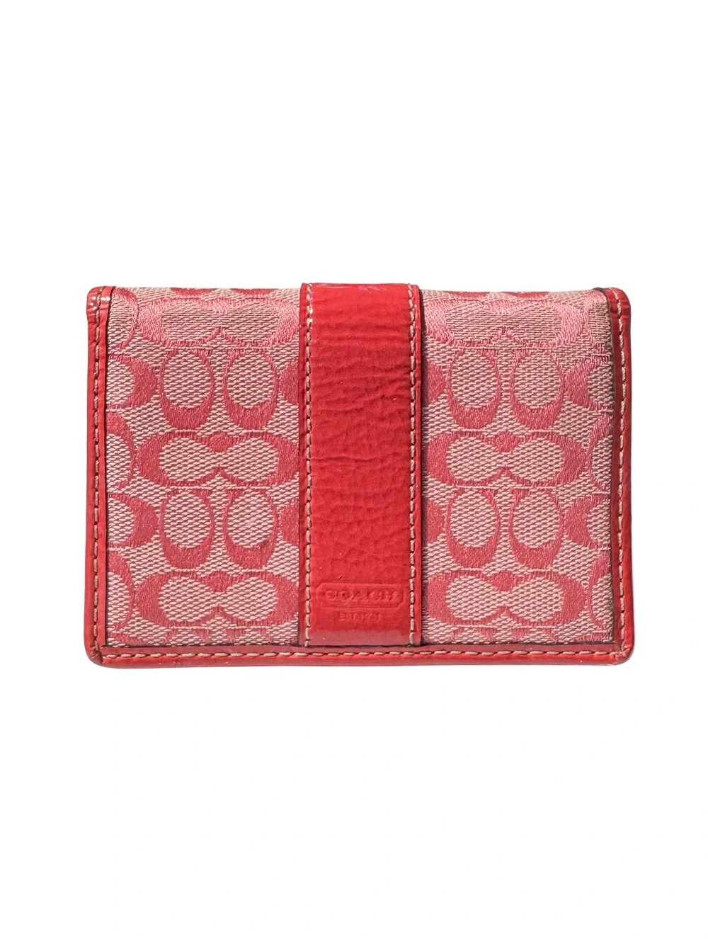 Vintage Y2K Coach Signature Monogram ID Card Wallet
